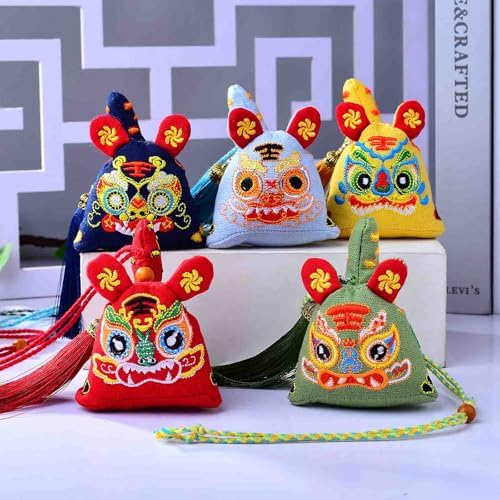 Traditional Moxa Tiger Sachet Pendant Car Decor and Home Fragrance Accessory