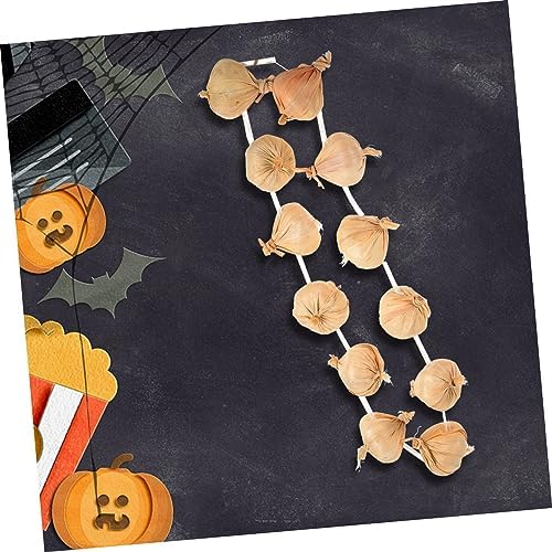 Cabilock Realistic Garlic String Wreath Decor Prop