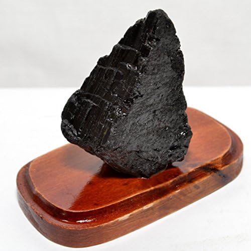 HQRP 78mm Black Tourmaline Crystal on Wood Base