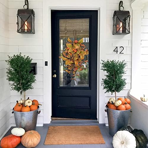 197 Inch Fall Harvest Teardrop Wreath Wall Hanging