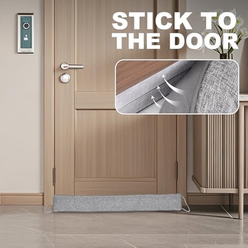 UUYUUY Door Draft Stopper 48 Grey All-Season Gap Filler