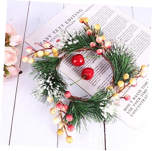 Cabilock Resin Berry Garland Wreath for Front Door