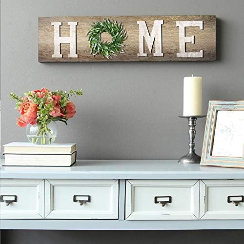 LOSOUR Farmhouse Decor Wood Letters Wreath