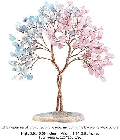 Rockcloud Pack of 2 Crystal Stones for Home Wedding Decor