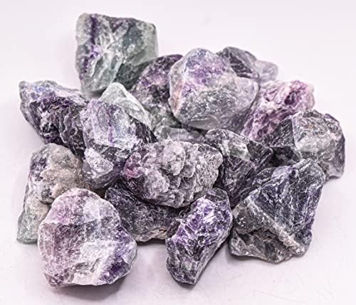 1lb Multicolor Fluorite Rough Stones for Tumbling and Polishing