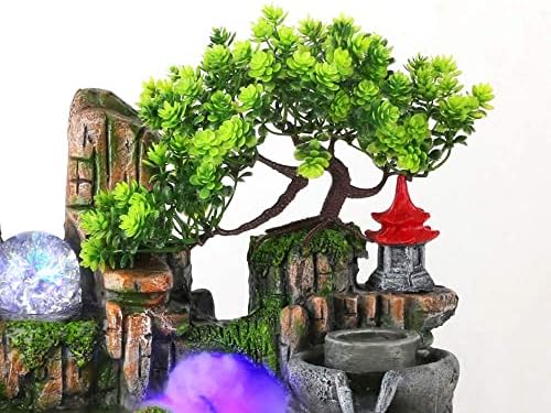 AngelcityCC Fountain Waterfall Indoor Zen Meditation LED Lamp