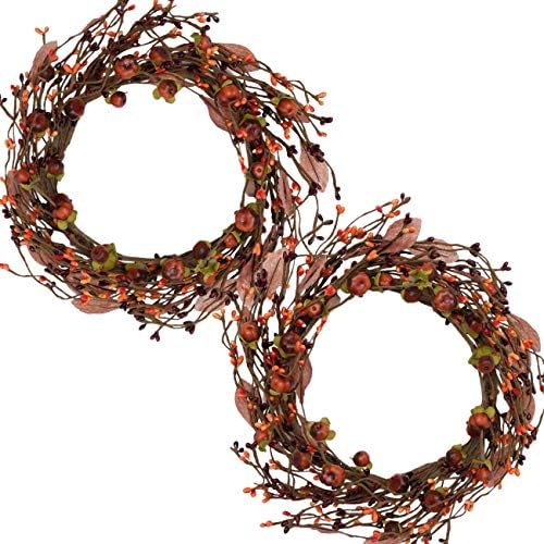 Idyllic Mini Pumpkin Wreath for Front Door 12 Inch Decor