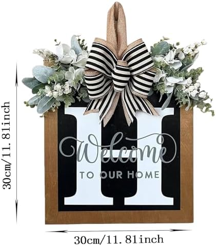 Custom Last Name Welcome Wreath for Front Door