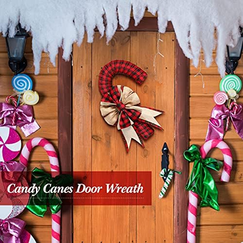 6 Piece Candy Cane Wire Wreath Frame for DIY Holiday Decoration