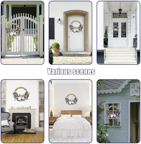 18 Preserved Flowers and Greenery Wreath Natural Dried Farmhouse Decor