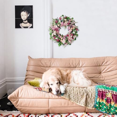 22 Inch Wild Flower Door Wreath for Spring Summer