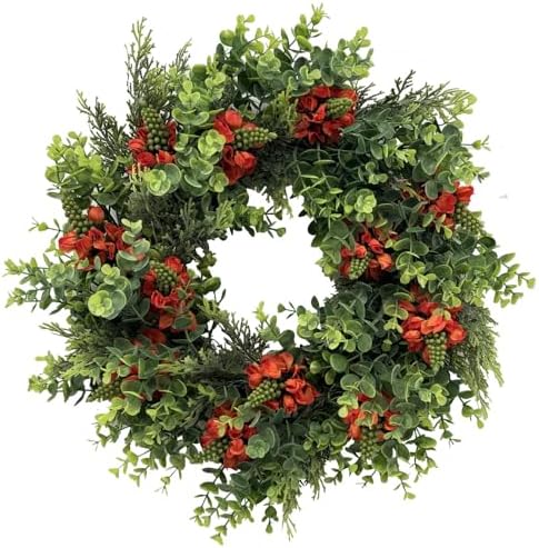 20 Inch Spring Summer Wreath for Front Door Decor