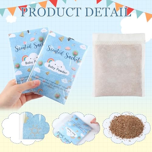 24 Pack Talcum Powder Scent Sachets for Home and Car Freshening