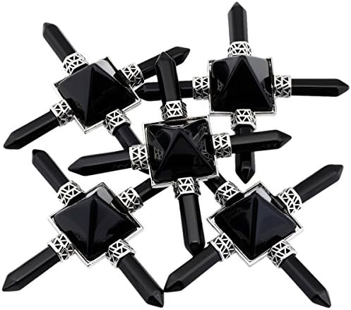 Rockcloud Pyramid Energy Generator with Black Obsidian