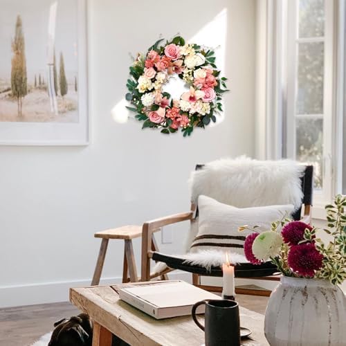 24 Inch Spring Flower Wreath for Front Door