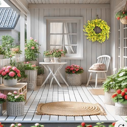 Cityes Yellow Forsythia Spring Wreath 20 Inches Artificial Floral Wreath for Front Door Decor