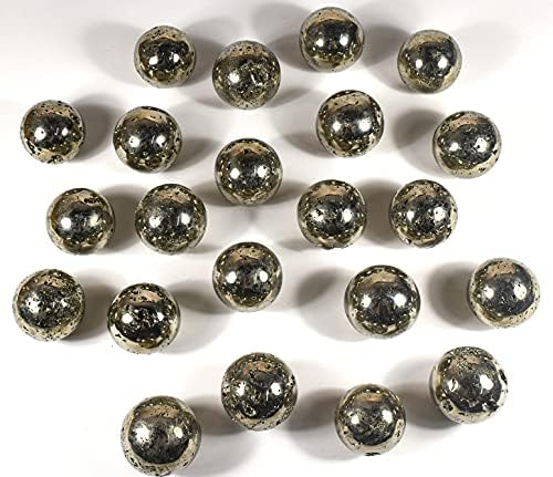 HQRP Golden Pyrite Sphere 46mm Natural Crystal Decor with Stand