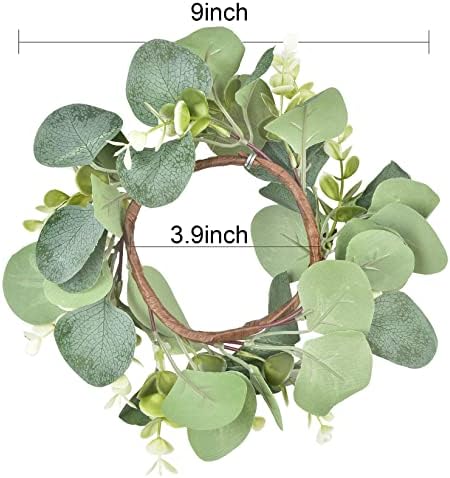 LSKYTOP 6Pcs Eucalyptus Wreath Set for Kitchen Decor