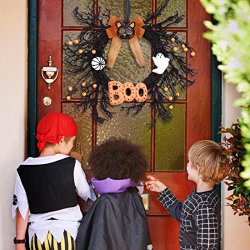 Adeeing 18 Inch Halloween Wreath Front Door Decor