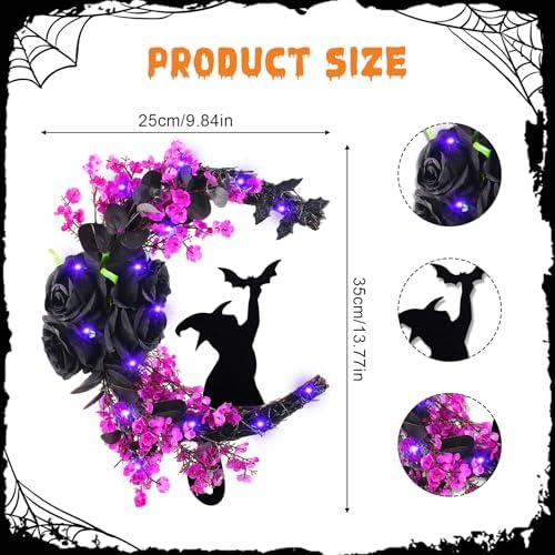 2025 Halloween Black Cat Door Wreath