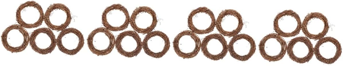 IMIKEYA 20pcs Christmas Woven Rattan Door Wreath Decor