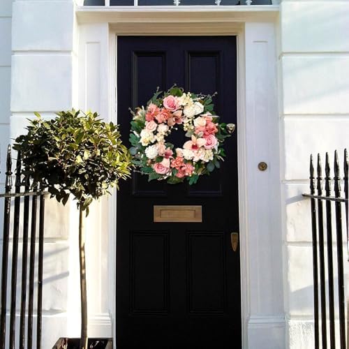 24 Inch Spring Flower Wreath for Front Door