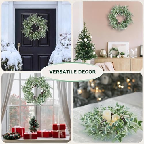 Winter Christmas Wreath 20 Inches for Front Door