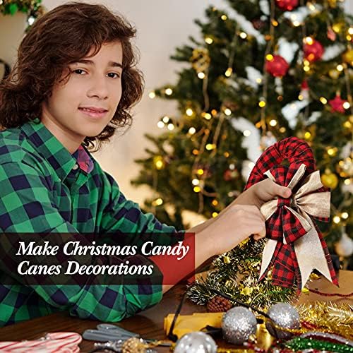 6 Piece Candy Cane Wire Wreath Frame for DIY Holiday Decoration