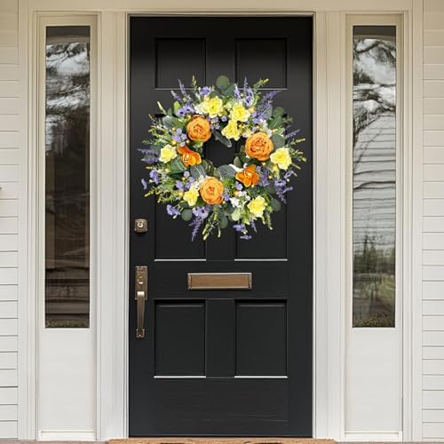 22 Inch Handmade Spring Wreath Front Door Decor