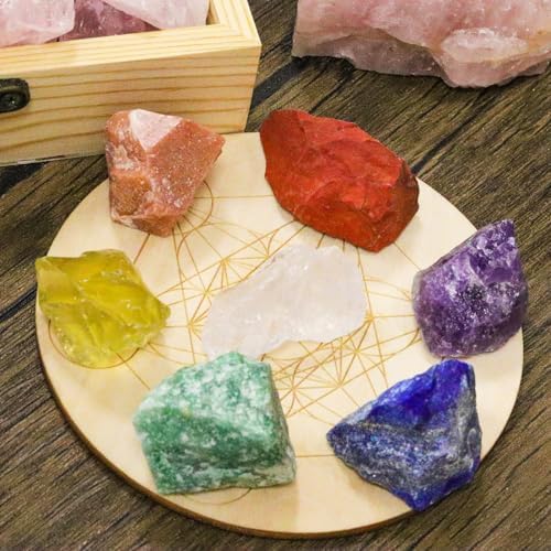 DUQGUHO 8 Pcs Natural Rough Crystal Stones for Tumbling and Decoration