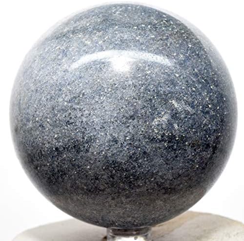 HQRP 31 Inch 15lb Blue Dumortierite Sphere Natural Decor Gemstone with Stand