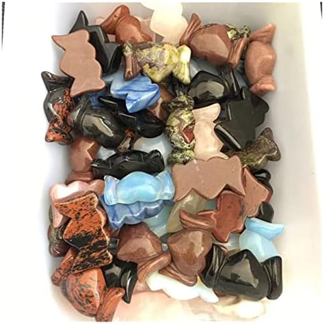 FIDEMM Natural Rose Crystal Heart with Wings Shape Stone Healing Decor