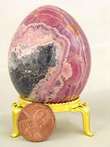 Rhodochrosite Healing Egg with Stand 52mm x 41mm