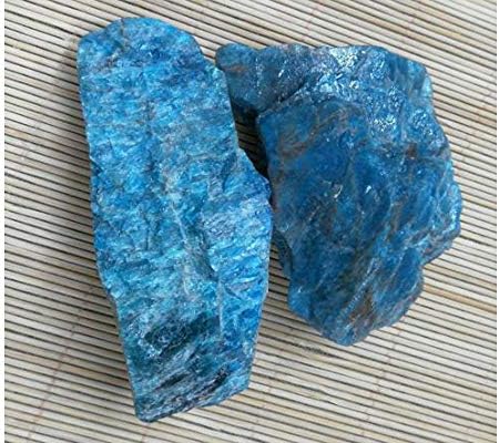 Blue Apatite Healing Crystal Rough Stones for Tumbling and Wire Wrapping