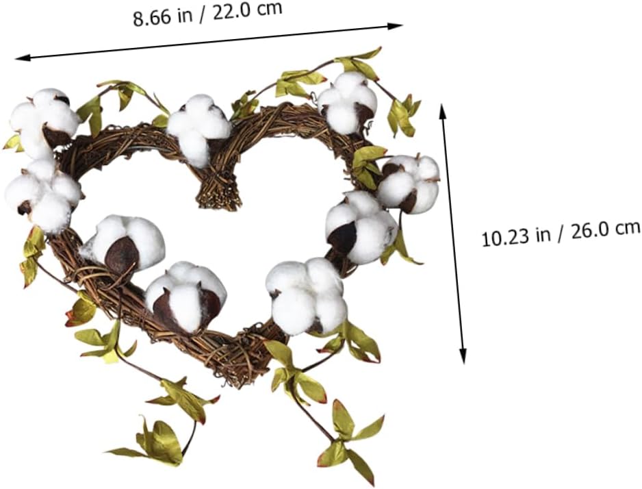 PRETYZOOM Heart-Shaped Cotton Garland for Home Decor