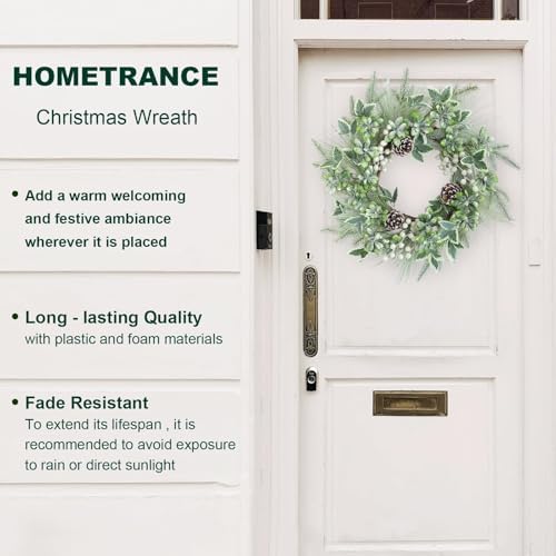 Winter Christmas Wreath 20 Inches for Front Door