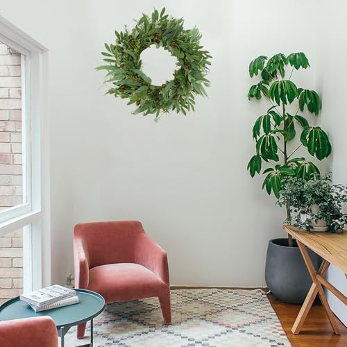 22 Inch Olive Wreath Front Door Decor
