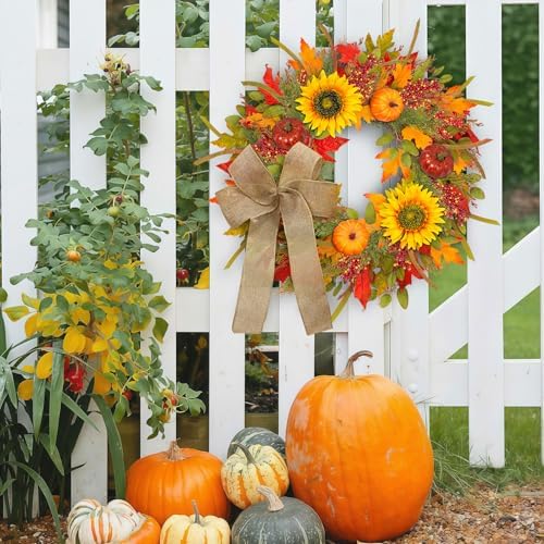 ICX 24-26 Inch Fall Wreath with Lights