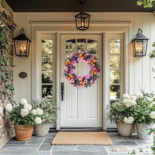 Lavender Wreath for Front Door - 18 Inch All Season Decor