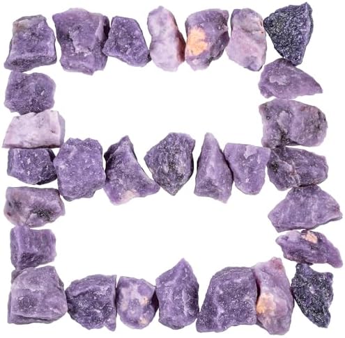 Nupuyai Natural Raw Stones for Tumbling and Decor Lilac 8-14 PCS