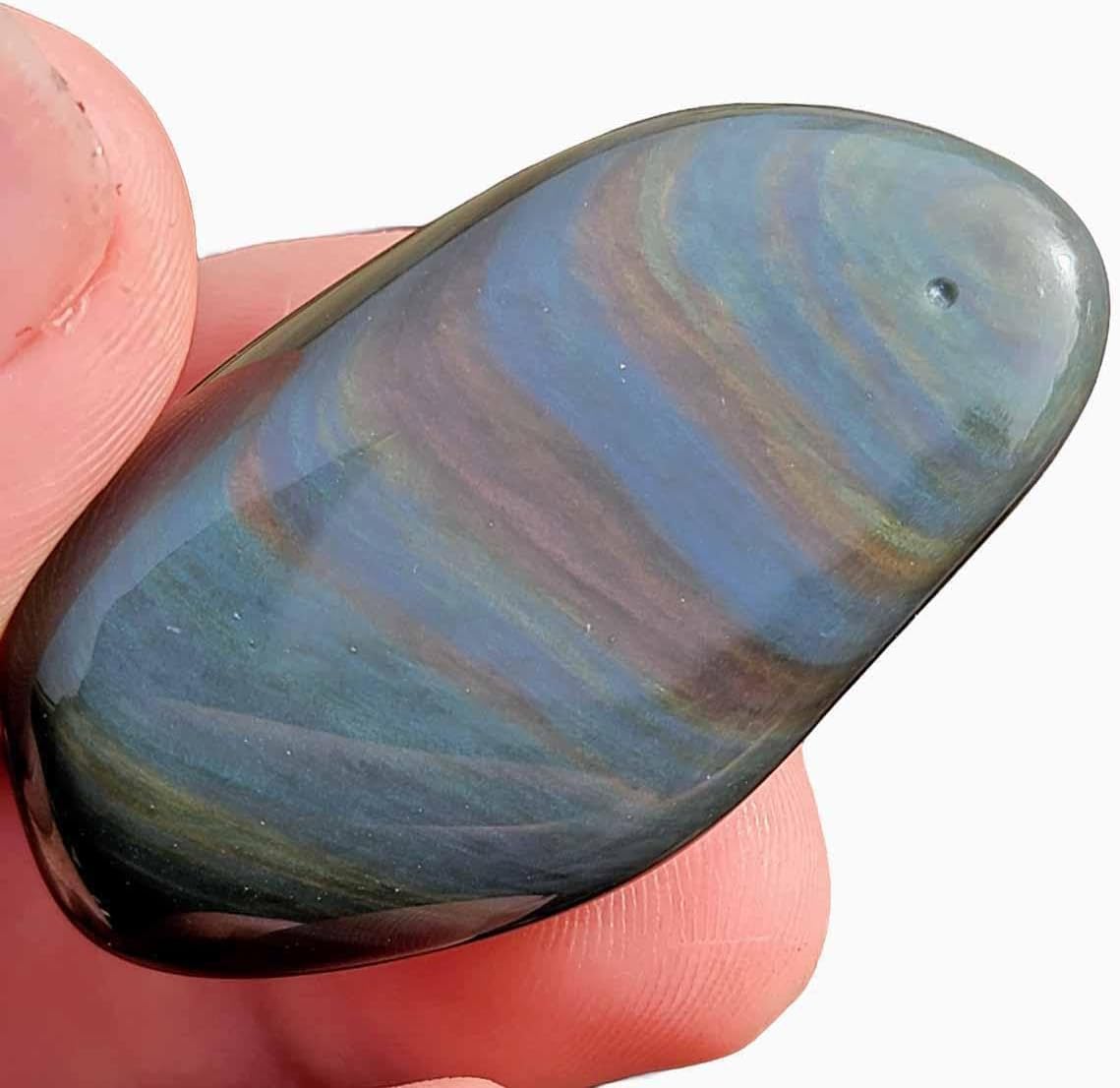 Velvet Obsidian Tumbled Stones - One Pound Premium