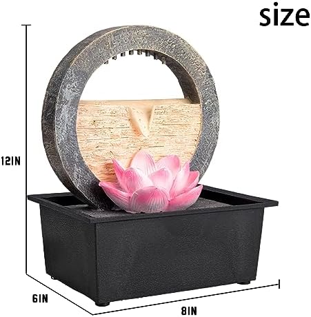 Vipush Tabletop Water Fountain with LED Light