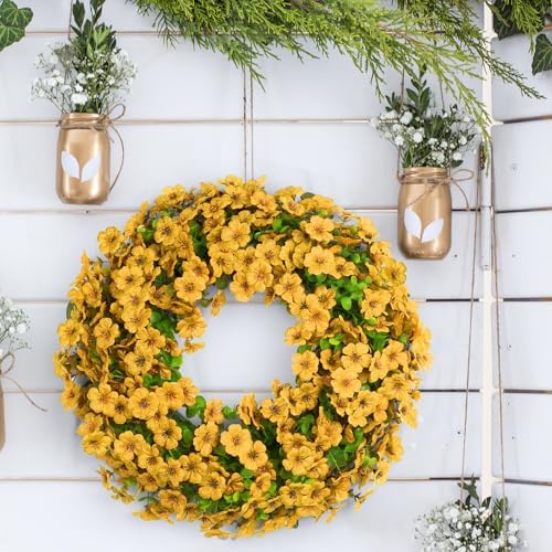 20 Inch Artificial Spring Summer Wreath for Front Door