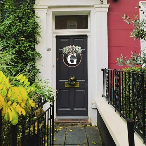 Billamb 26 Letter Front Door Welcome Wreath