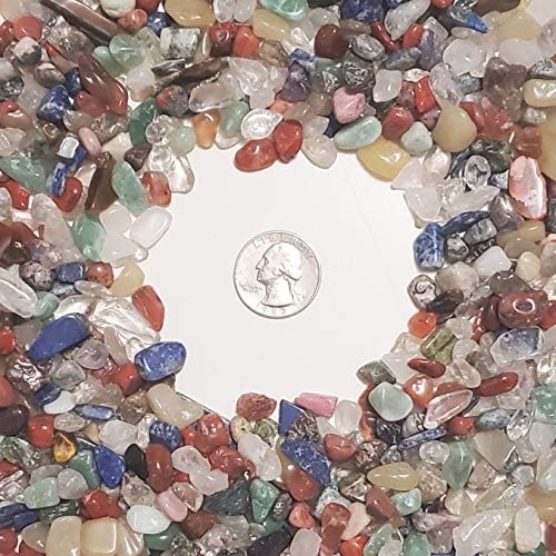 JM Future 22 Pounds Natural Stones Crystal Tumbled Chips for Jewelry Making and Decoration