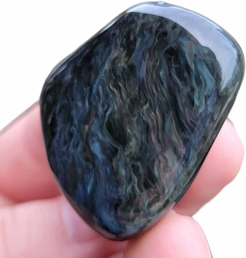 Velvet Obsidian Tumbled Stones - One Pound Premium