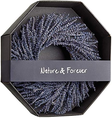 14 Inch Preserved Lavender Wreath Front Door Decor