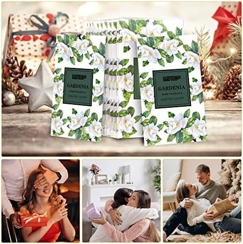 MYARO 12 Pack Gardenia Scented Sachets for Closet