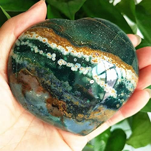 Natural Sea Jasper Stone Crystal Heart for Feng Shui