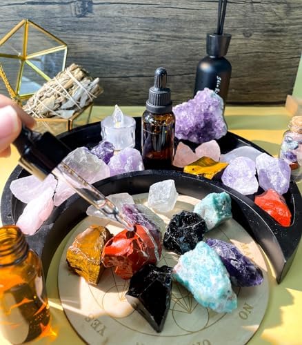 DUQGUHO 8 Pcs Natural Rough Crystal Stones for Tumbling and Decoration